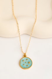 Heliophilia Silver Collar de Metal Dorado CHRM15020 con Recubrimiento de Laca